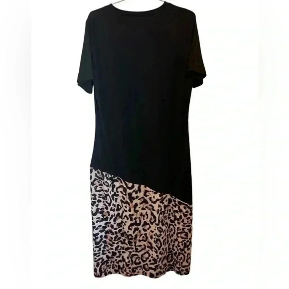 NEW Flattering Short Sleeve Crew Neck Maxi Dress ~ Sz L - Picture 5 of 7